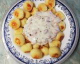 Pirított burgonyagombóc carbonara mártással🥣 recept fázis 4 fotója