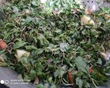 A picture of step 4 of Aloo cholai Amaranth.