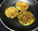 A picture of step 2 of Aloo Tikki Chaat.