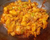 A picture of step 5 of Jhinge Chicken Posto (Chicken with Ridge gourd and poppy seeds).