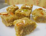 A picture of step 7 of Lauki barfi.