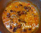 A picture of step 3 of Moong Badi Aloo Curry/Lentil Dumplings with Potatoes.