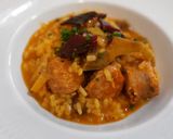 Foto del paso 13 de la receta: Arroz meloso de butifarras, alcachofas y calçots