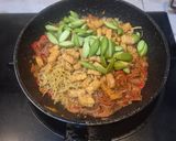 Foto langkah ke 4 dari resep Oseng Tempe Teri Pete Kecombrang.