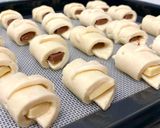 A picture of step 4 of Petite Chocolate & Peanut Butter Croissants.