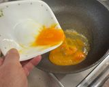 A picture of step 2 of Japanese Salmon Fried Rice.