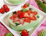 Foto langkah ke 4 dari resep Puding Pandan Strawberry.