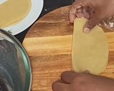 A picture of step 9 of Punjabi samosa | #weekbrown #rainbowchallange.
