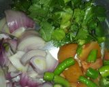 A picture of step 1 of French beans chutney.