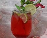 A picture of step 1 of Roohafza mocktail.