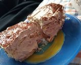 A picture of step 8 of Tiramisu Coffee Cake | No-Bake Cake | Marie biscuit Dessert.