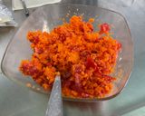 Une image de l'étape 8 de Gratin multicolore de quinoa aux carottes, tomates,coriandre et brie de Meaux.