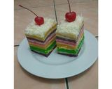 Foto langkah ke 10 dari resep Rainbow Cake kukus.