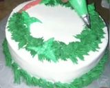 A picture of step 6 of Winter theme cake.