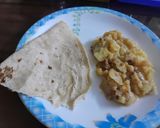 A picture of step 4 of Aloo ki bhujia.