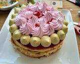 Une image de l'étape 8 de Tropézienne pistache framboise.