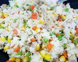Hình bước làm 2 của món Cơm chiên chay