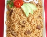 A picture of step 8 of Beef pilau.