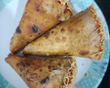 A picture of step 3 of Leftover roti cone.