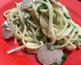 Foto langkah ke 4 dari resep Creamy Spinach Spaghetti With Chicken | Spaghetti homemade #anekaresep #dapurnona #resepsederhana.