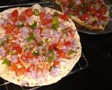 A picture of step 4 of Masala papad.