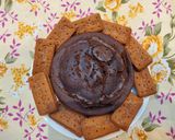 A picture of step 6 of Bourbon biscuit cake only 3 ingredients without egg.