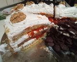 Dió torta tejszínes mascarpone krémmel recept fázis 7 fotója