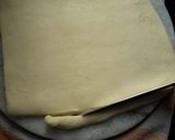 A picture of step 2 of Sweet buttery Puff pastry with chocolate nuty sauce.