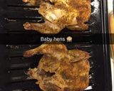 A picture of step 2 of Cornish Hens.