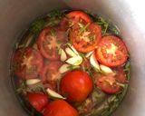 A picture of step 1 of Tomato soup and Fried Egg -Bread.