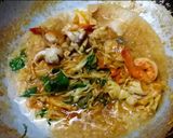 รูปขั้นตอนการทำที่ 4 ของ ห่อหมกซีฟู้ดในมะพร้าวอ่อน