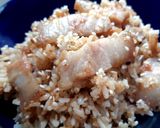 รูปขั้นตอนการทำที่ 3 ของ 🍚 ผัดมิโซะหมูสามชั้น Miso Fried Rice with 🐷 5 mins 3 ingredient