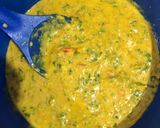 A picture of step 5 of Besanwali Methi.