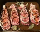 A picture of step 1 of California Farm Pickled Pork Steaks.