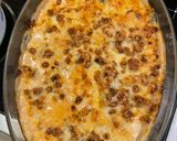 A picture of step 4 of Kid-Friendly Moussaka without Eggplant and Béchamel, but with Cream.