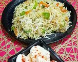 A picture of step 5 of Mung Sprouts, Capsicum Pulao.