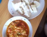 A picture of step 2 of White yam and egg source.