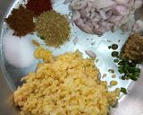 A picture of step 2 of Mung daal fingers.