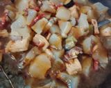 Foto langkah ke 5 dari resep Tumis Kikil Terong Tahu Cabe Hijau.