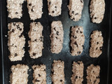 Barras de cereal de avena con chips de chocolate