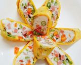 Hình bước làm 2 của món Trứng cuộn