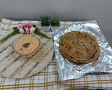 A picture of step 5 of Paneer paratha.