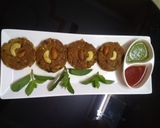 A picture of step 4 of Kache Kele Kabab (raw banana kabab).