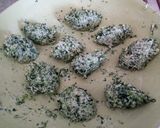 A picture of step 3 of Gnudi with Gorgonzola Cream.