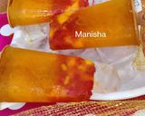 A picture of step 6 of Mango Frooti Cherry Popsicles (Fruits Popsicles).