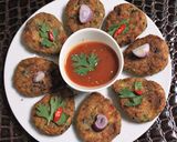 A picture of step 4 of Oats Tikki.