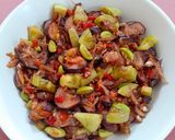 Foto langkah ke 9 dari resep Tumis Terong Teri Terasi Pedas.