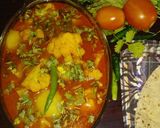 A picture of step 7 of Aloo gobhi salan.