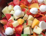 Hình bước làm 3 của món Salat đào 🍑 (Panzanella Salad)