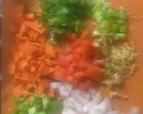 A picture of step 1 of Vegetable oats chilla.